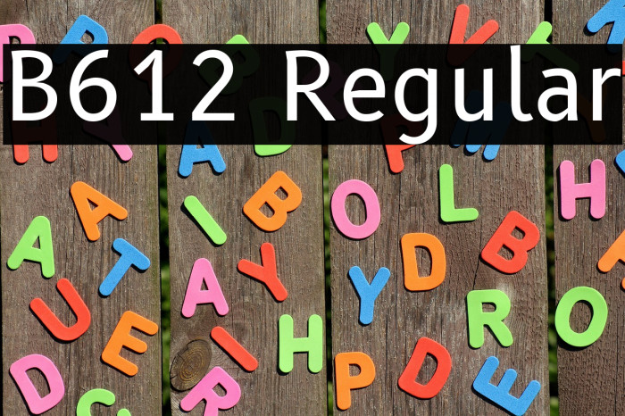 B612 Regular Font examples