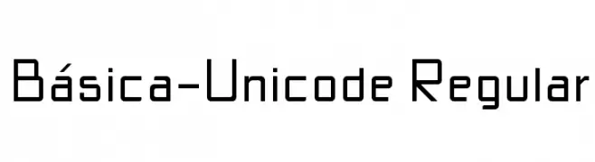 Básica-Unicode Regular  フリーフォントのダウンロード