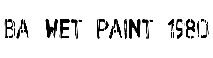 BA Wet Paint 1980 Font