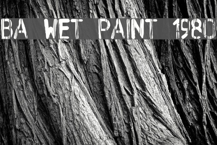 BA Wet Paint 1980 Font examples
