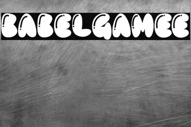 BABELGAMEE Font examples