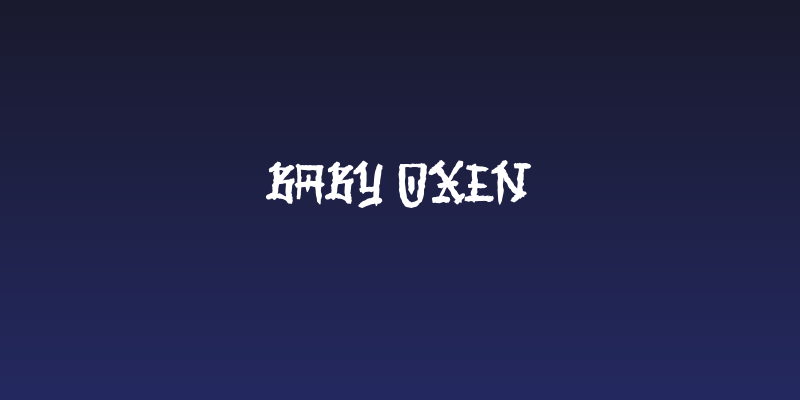 BABY OXEN Social Header