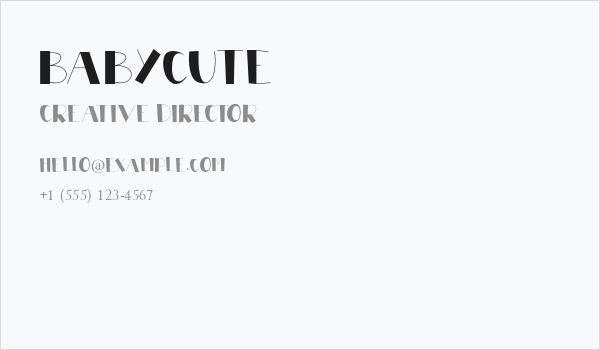 BABYCUTE Business Card