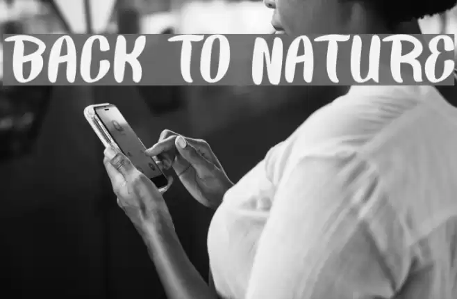 BACK TO NATURE Font examples