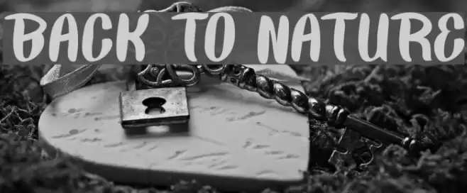 BACK TO NATURE Font examples