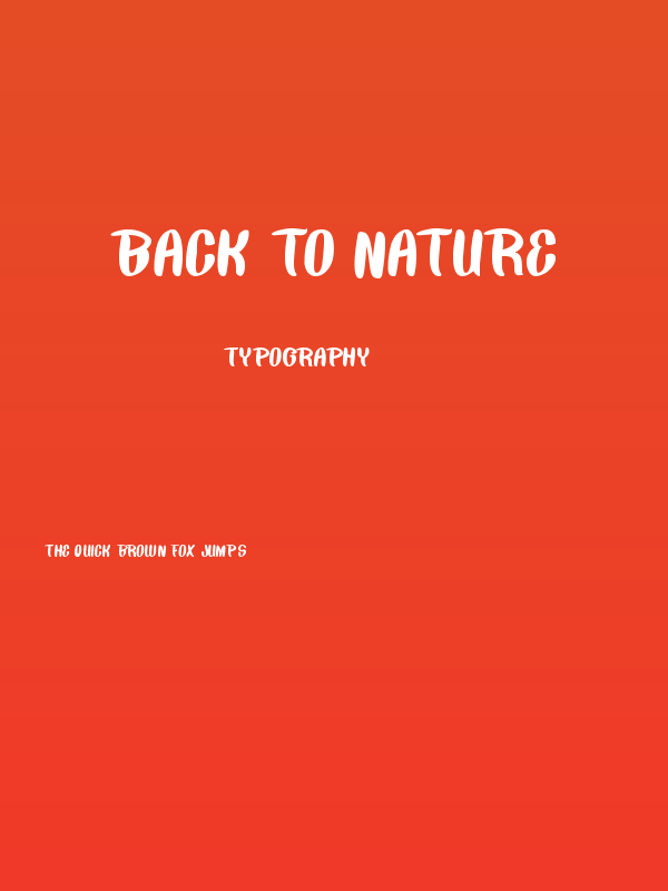 BACK TO NATURE Poster