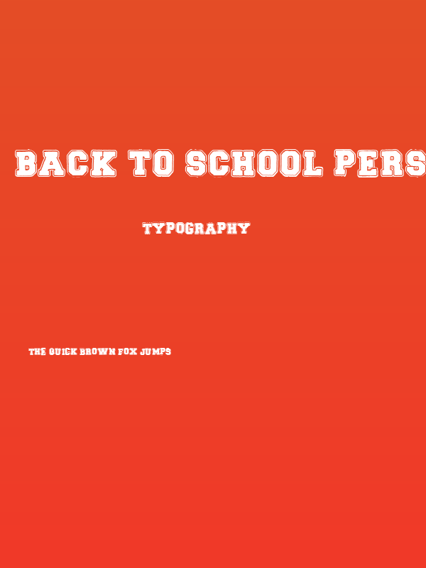 BACK TO SCHOOL PERSONAL USE Regular Poster