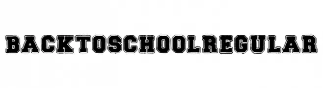 BACK TO SCHOOL Regular  フリーフォントのダウンロード