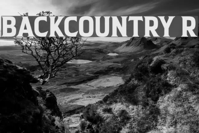 BACKCOUNTRY Regular Font examples