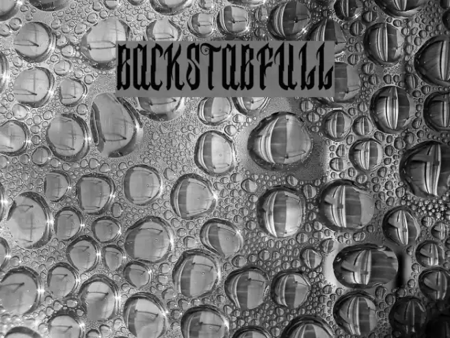 BACKSTABFULL Font examples