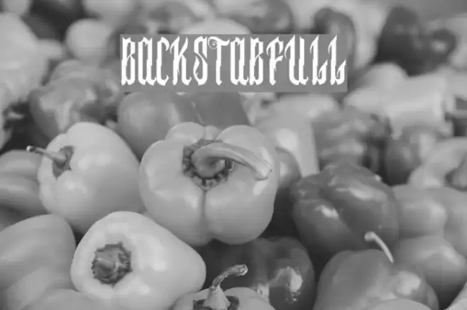 BACKSTABFULL Font examples