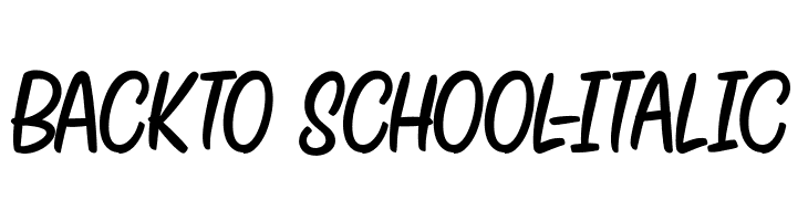 BACKTO SCHOOL-Italic  Скачать бесплатные шрифты