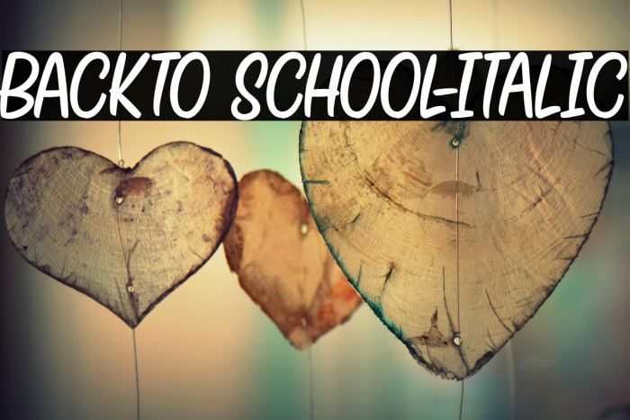 BACKTO SCHOOL-Italic Example 1