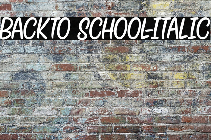 BACKTO SCHOOL-Italic Example 3