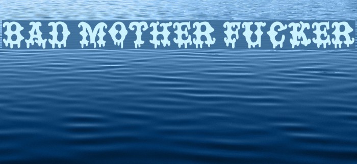 BAD MOTHER FUCKER Font examples