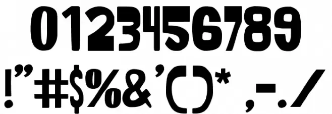 BADA-BANG Font OTHER CHARS