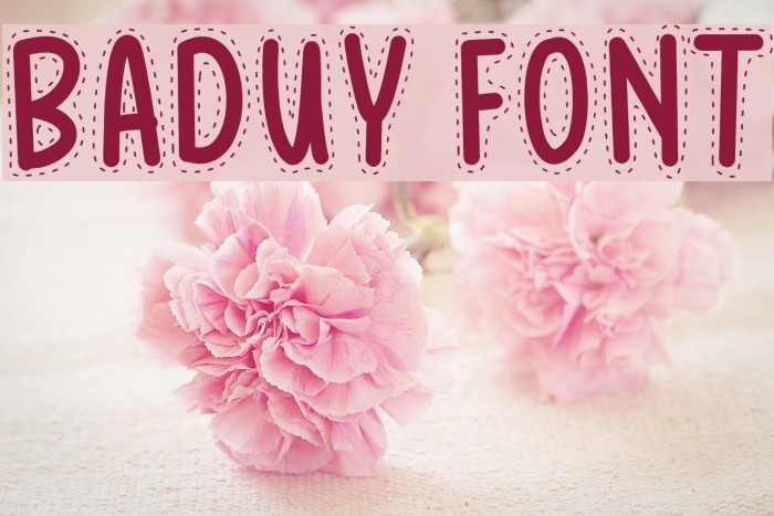 BADUY Font examples