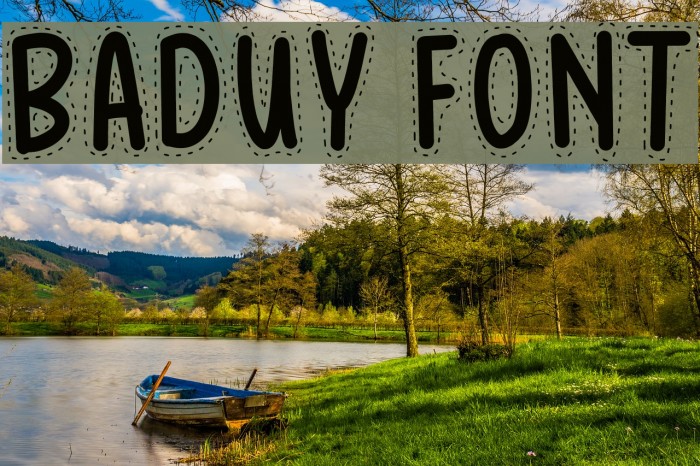 BADUY Font examples