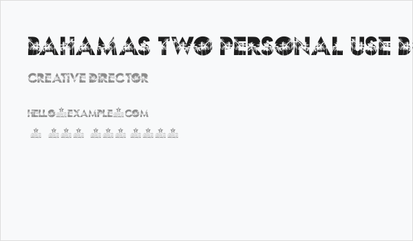 BAHAMAS TWO PERSONAL USE Bold Business Card