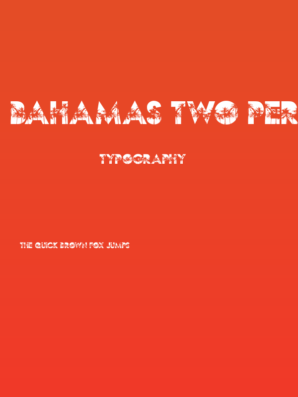 BAHAMAS TWO PERSONAL USE Bold Poster