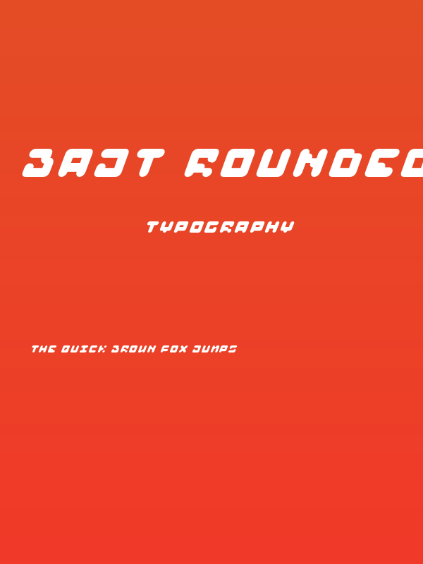 BAJT Rounded Italic Poster