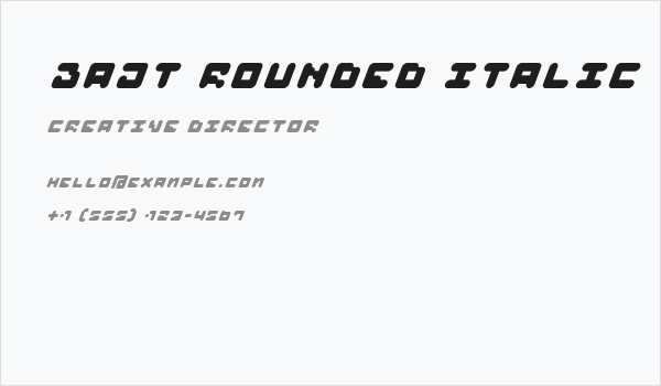 BAJT Rounded Italic Business Card