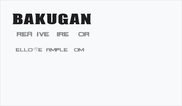 BAKUGAN Business Card