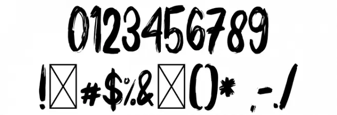 BAKUSHO Font OTHER CHARS