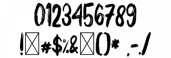 BAKUSHO Font OTHER CHARS