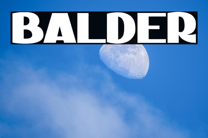 BALDER Example 1