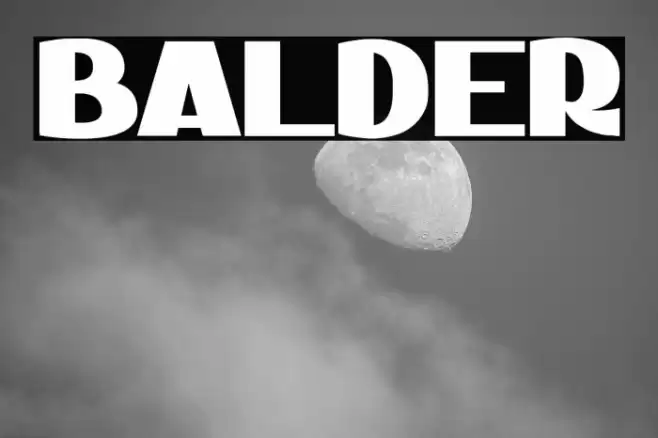 BALDER Font examples