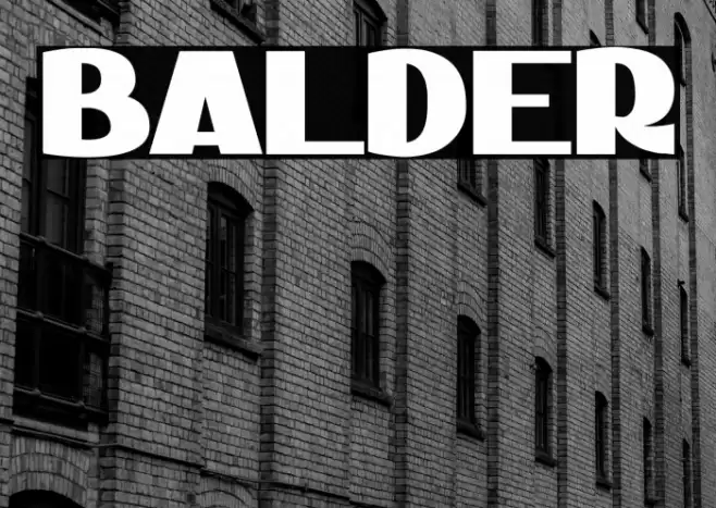 BALDER Font examples