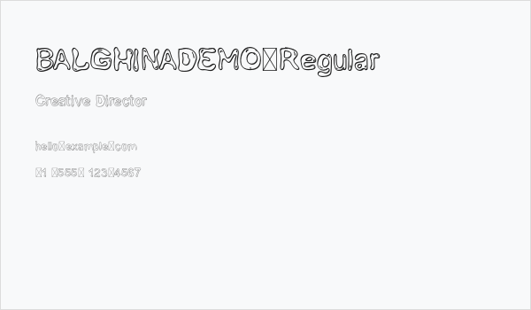BALGHINADEMO-Regular Business Card