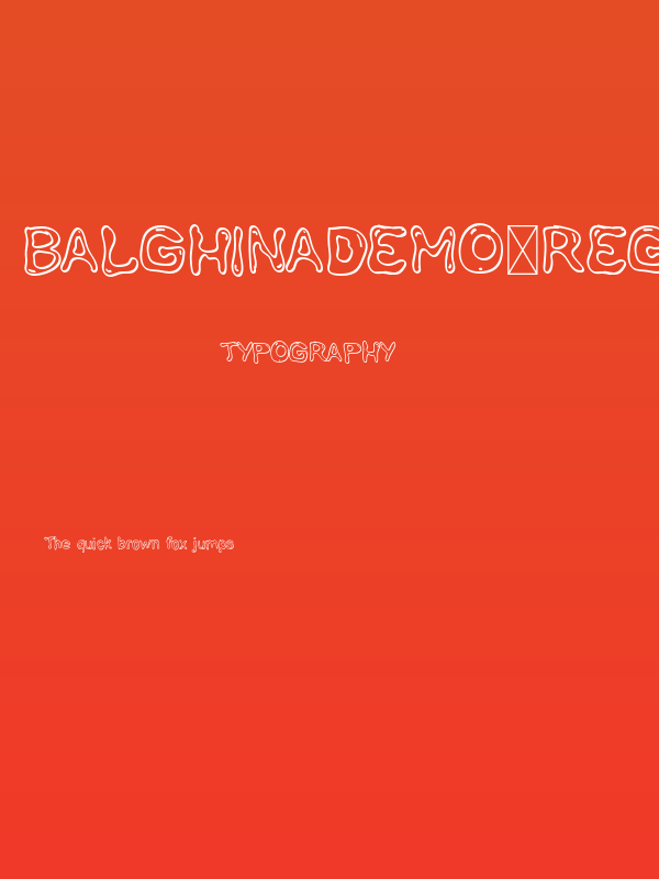 BALGHINADEMO-Regular Poster