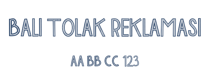 BALI TOLAK REKLAMASI Font Preview