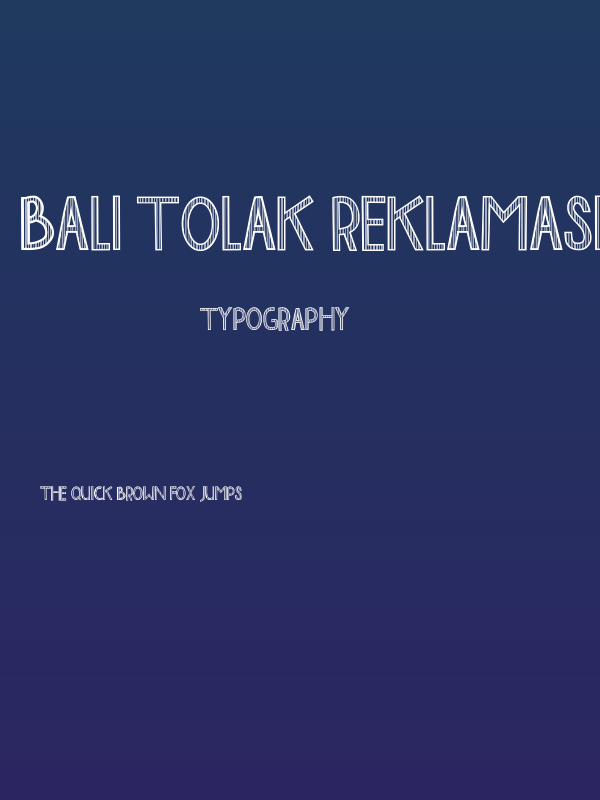 BALI TOLAK REKLAMASI Poster
