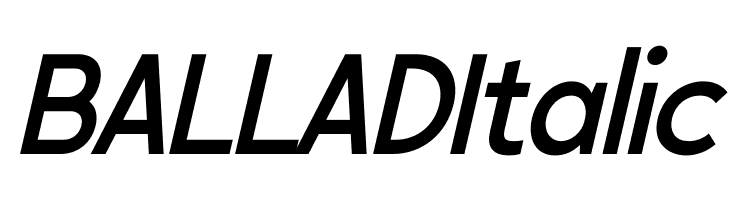 BALLAD Italic  font caratteri gratis