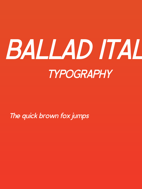 BALLAD Italic Poster