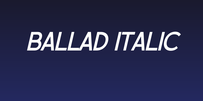 BALLAD Italic Social Header