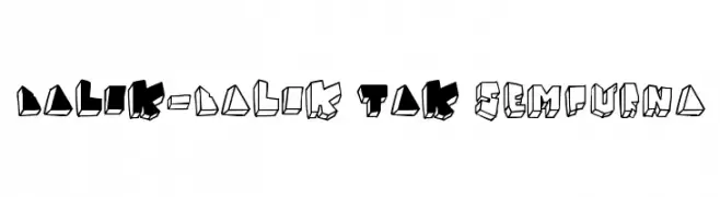 BALOK-balok TAK sempurna  font caratteri gratis