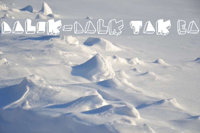 BALOK-balok TAK sempurna Font examples
