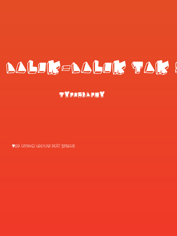 BALOK-balok TAK sempurna Poster