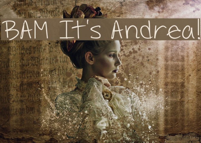 BAM It's Andrea! Шрифта examples