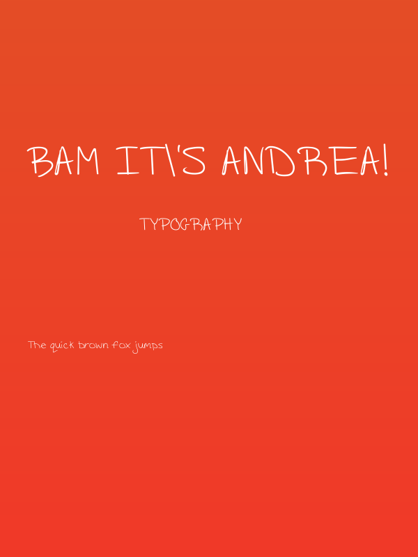 BAM It's Andrea! Poster