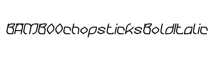 BAMBOO chopsticks Bold Italic Caratteri