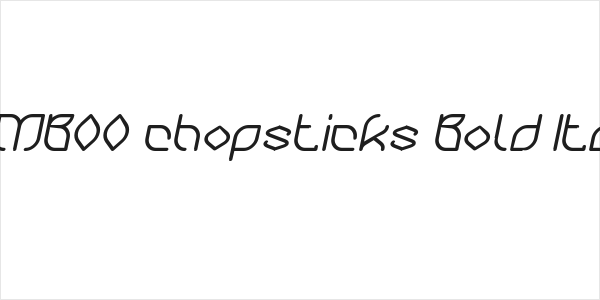 BAMBOO chopsticks Bold Italic Logo