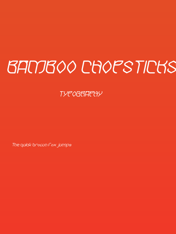 BAMBOO chopsticks Bold Italic Poster