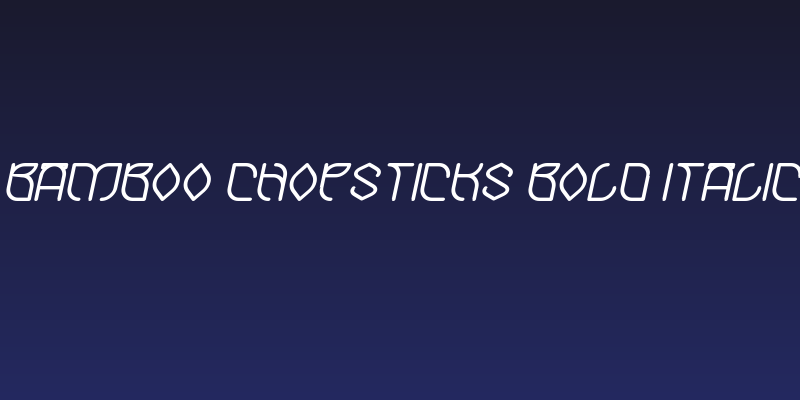 BAMBOO chopsticks Bold Italic Social Header