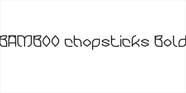 BAMBOO chopsticks Bold Logo