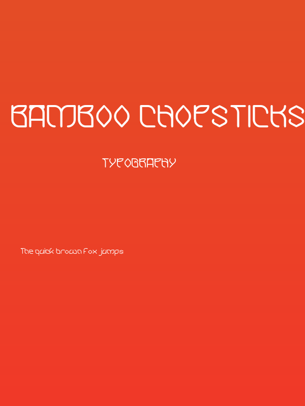 BAMBOO chopsticks Bold Poster